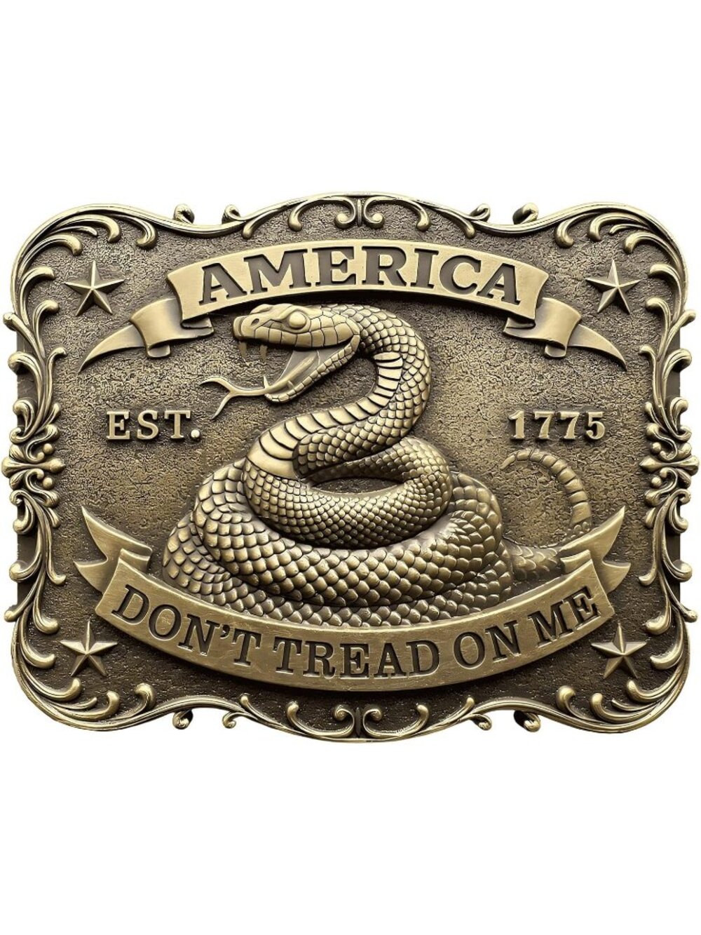 Men 006 Bronze Rattlesnake Vintage Cowboy Buckle Texas Map Longhorn Rodeo Belt